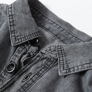 Button Up Long Sleeve Denim Jacket