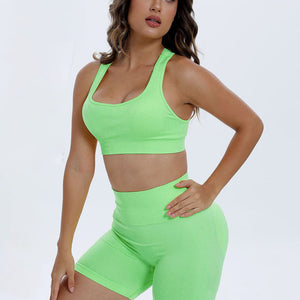 Scoop Neck Wide Strap Top and Shorts Active Set