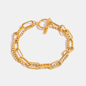 18K Gold-Plated Stainless Steel Chain Bracelet