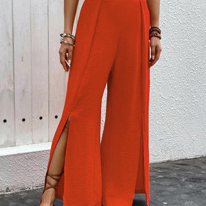 Perfee Slit Wide Leg Pants