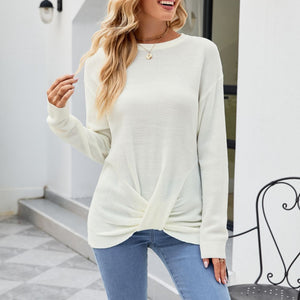 Twisted Round Neck Sweater