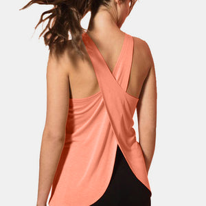 Crisscross Scoop Neck Active Tank