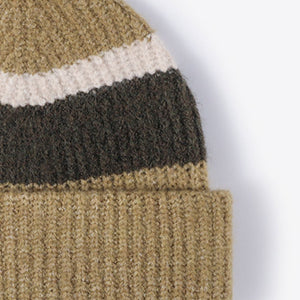 Tricolor Cuffed Knit Beanie