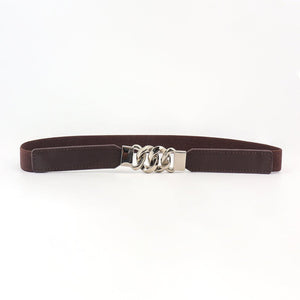 Zinc Alloy Buckle Elastic PU Belt