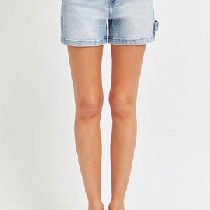 Risen Full Size High Rise Denim Shorts