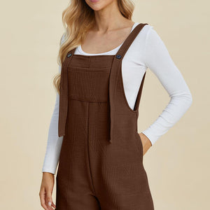 Double Take Full Size Texture Sleeveless Romper