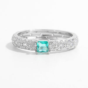 925 Sterling Silver Square Zircon Ring