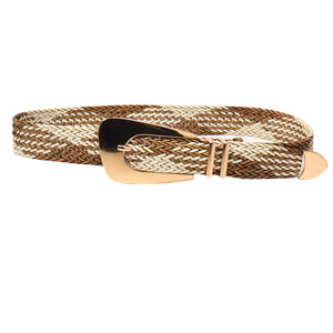 Irregular Buckle Braid Belt