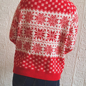 Snowflake Pattern Long Sleeve Sweater