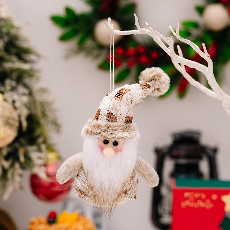 Adorno colgante de reno y muñeco de nieve de Papá Noel