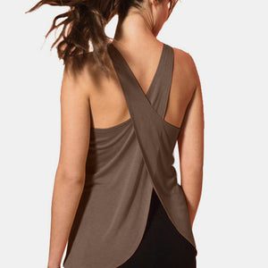 Crisscross Scoop Neck Active Tank