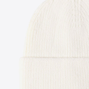 Letter N Patch Cuffed Knit Beanie