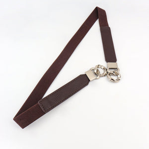 Zinc Alloy Buckle Elastic PU Belt