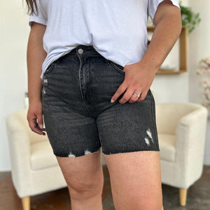 Judy Blue Full Size High Waist Rigid Magic Denim Shorts