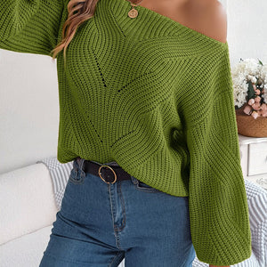 Openwork Long Sleeve Sweater