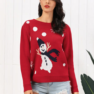 Snowman Round Neck Sweater