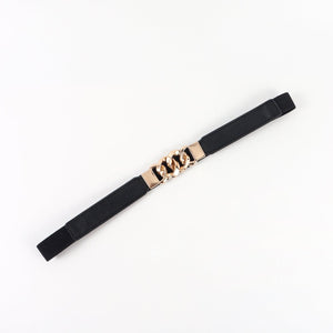 Zinc Alloy Buckle Elastic PU Belt