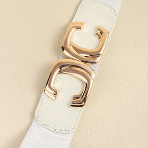 Zinc Alloy Buckle Elastic Wide Belt