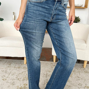 Judy Blue Full Size Mid Rise Release Hem Jeans