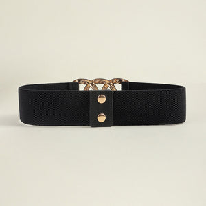 Zinc Alloy Buckle Elastic Wide Belt