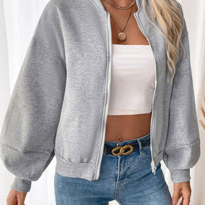 Perfee Zip Up Long Sleeve Sweatshirt