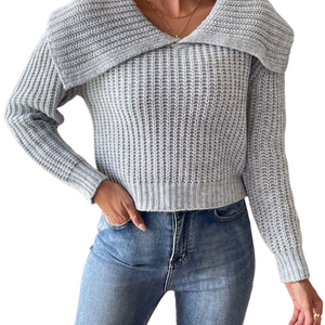 Cable-Knit Long Sleeve Sweater