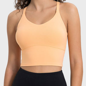 Millennia Crisscross Round Neck Active Tank