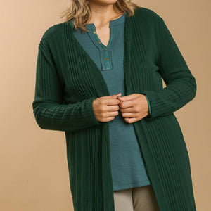 Open Front Long Body Cardigan