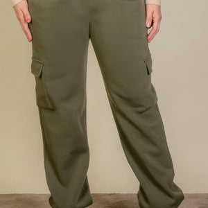 Plus Size Side Pocket Drawstring Waist Sweatpants