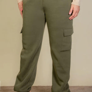 Plus Size Side Pocket Drawstring Waist Sweatpants