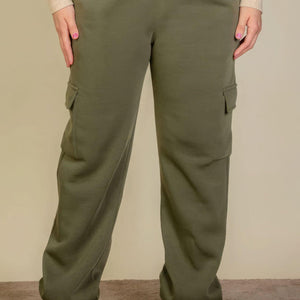 Plus Size Side Pocket Drawstring Waist Sweatpants