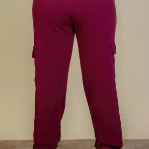 Plus Size Side Pocket Drawstring Waist Sweatpants