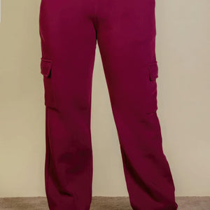 Plus Size Side Pocket Drawstring Waist Sweatpants