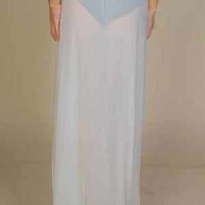 High Split Mesh Sheer Maxi Skirt