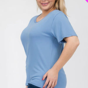 Plus Size Basic Short Sleeve T-shirt