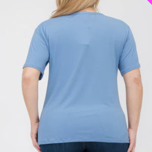 Plus Size Basic Short Sleeve T-shirt