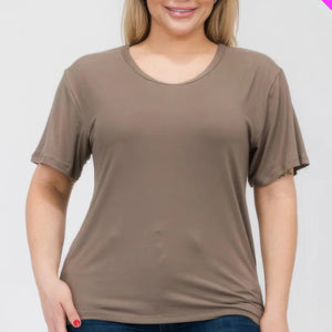 Plus Size Basic Short Sleeve T-shirt