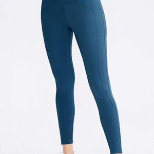 Wide Waistband Slim Fit Long Sports Pants