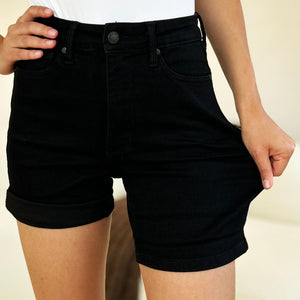 Judy Blue Full Size High Waist Tummy Control Cuffed Denim Shorts