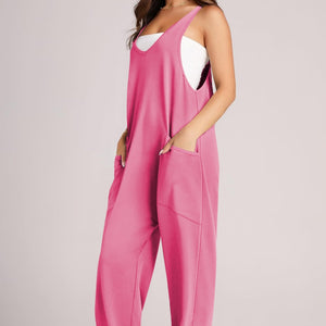 Lovelet Wide Strap Jumpsuit with Pockets