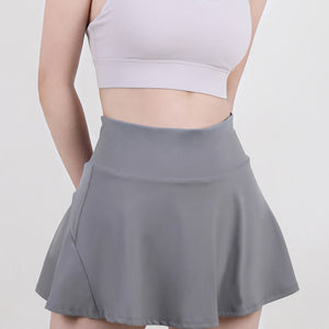 High Waist Pleated Active Skirt