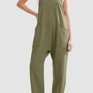 Lovelet Wide Strap Jumpsuit with Pockets