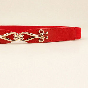 Alloy Buckle Elastic Belt