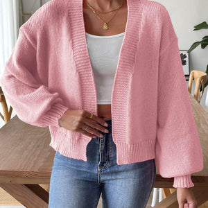 Open Front Long Sleeve Cardigan