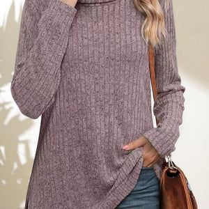 Turtleneck High Low Top