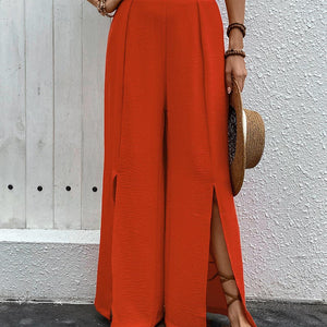 Perfee Slit Wide Leg Pants