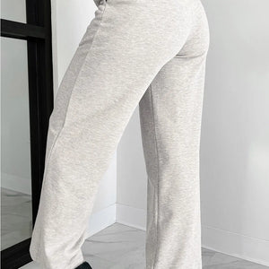 Elastic Waist Active Pants with Pockets