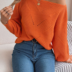 Openwork Long Sleeve Sweater