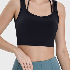 Millennia Crisscross Square Neck Active Tank