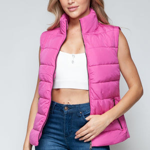 Snobbish Zip Up Turtleneck Vest with Pockets